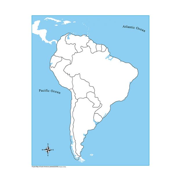 Unlabeled South America Control Map - PP Plastic โ Monte Lion